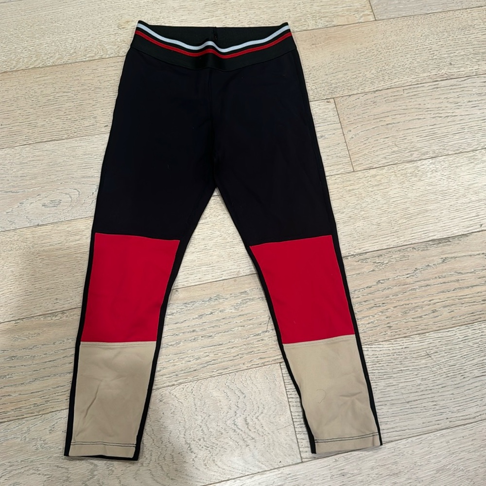 Splits59 color block leggings black red nude XS